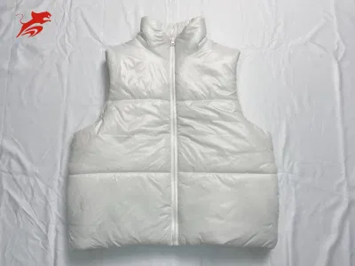 Asiapo Chine usine femmes blanc sans manches hiver recadrée vêtements d'extérieur support chaud