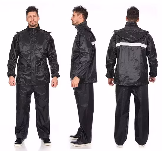Combinaison de pluie pour moto, manteau de pluie léger pour hommes, vêtements de pluie imperméables pour l'extérieur